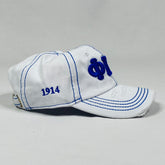 PBS White Denim dad hat